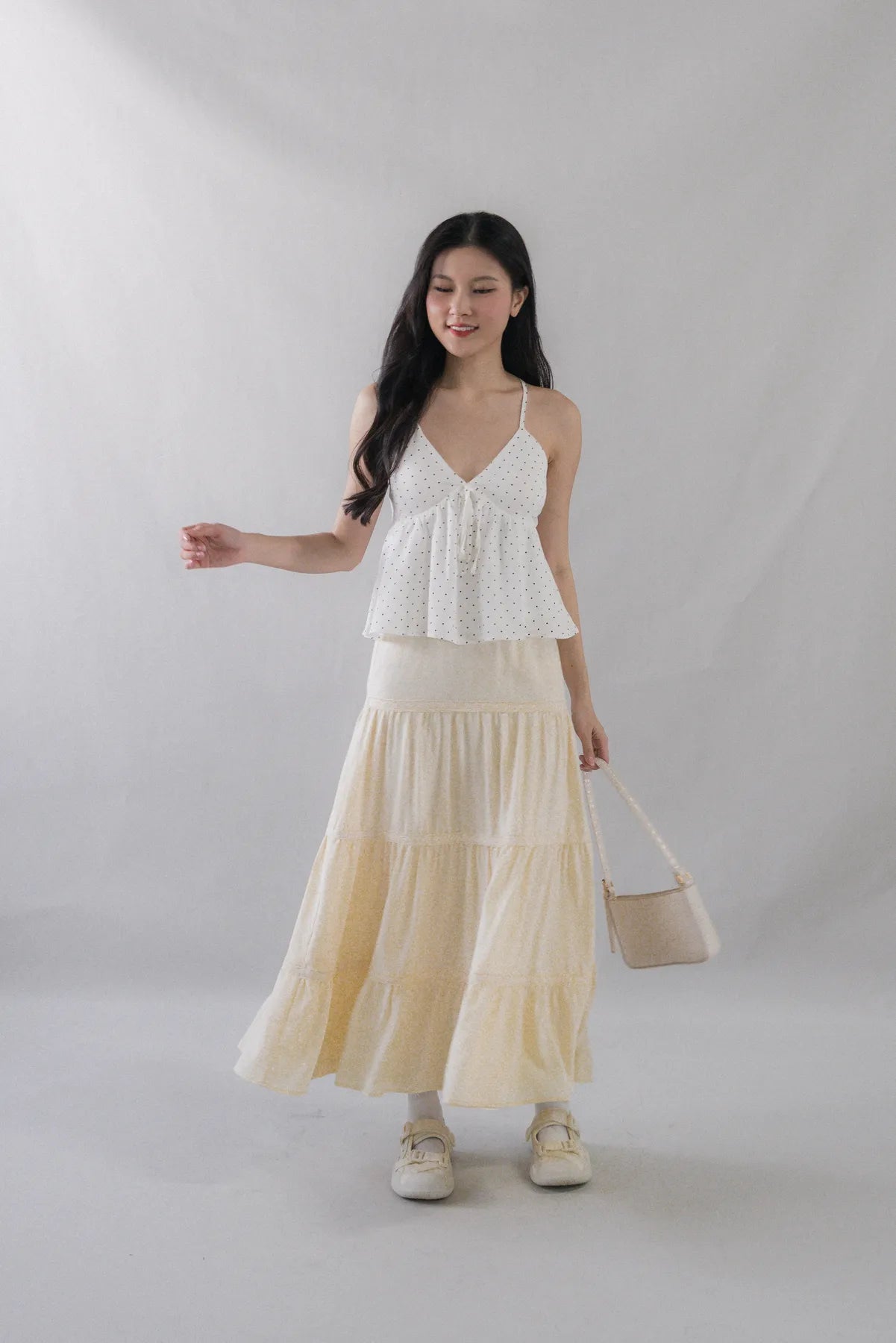 Peony Babydoll Padded Ribbon Top