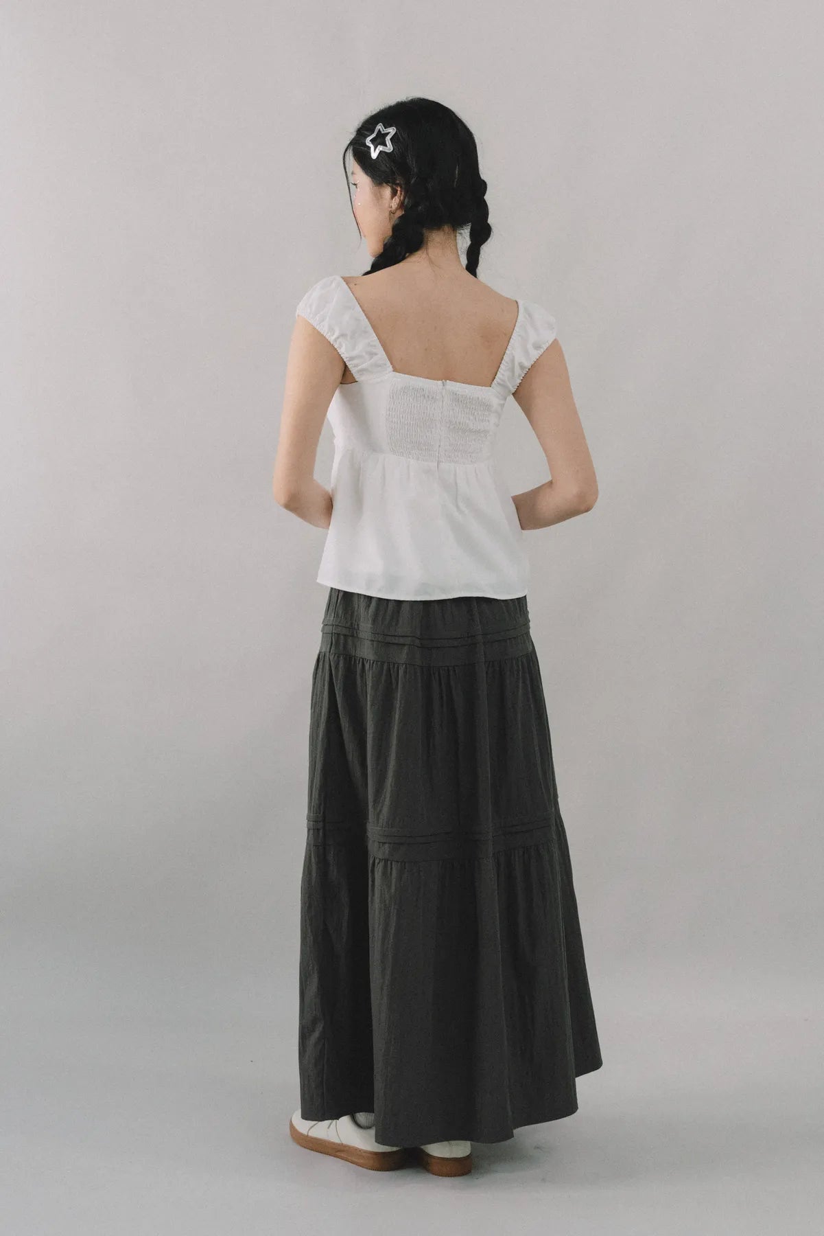 *RESTOCK* Arabella Pintuck Flowy Tiered Long Skirt