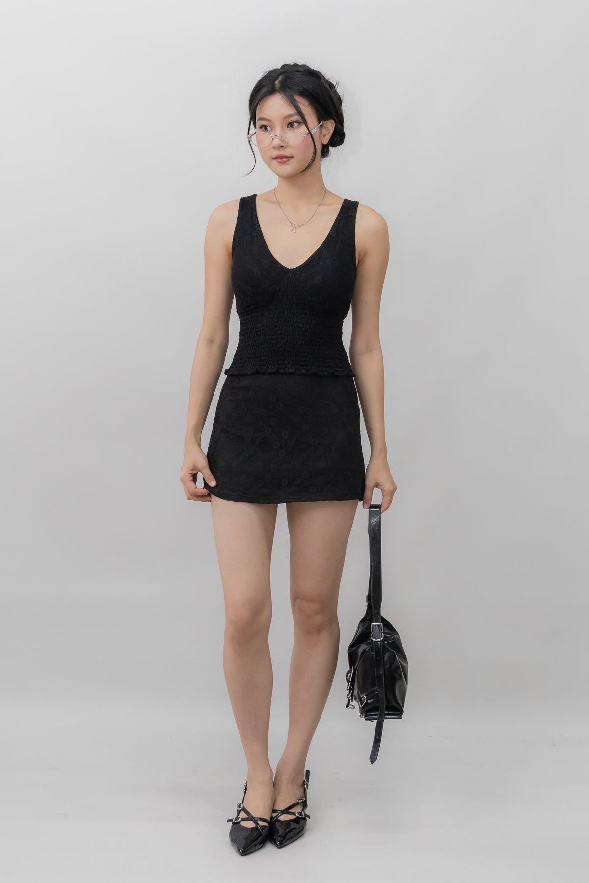 *PRELAUNCH* [CLOUD MESH] Dewy Mini Skort Lace Version