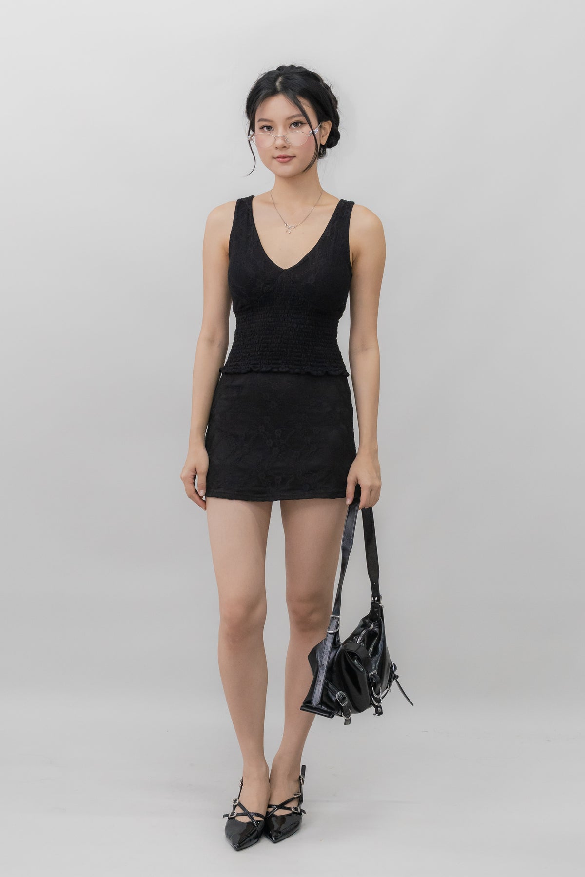 *PRELAUNCH* [CLOUD MESH] Dewy Mini Skort Lace Version