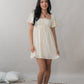 Kiara Flutter Sleeves Padded Babydoll Romper Dress