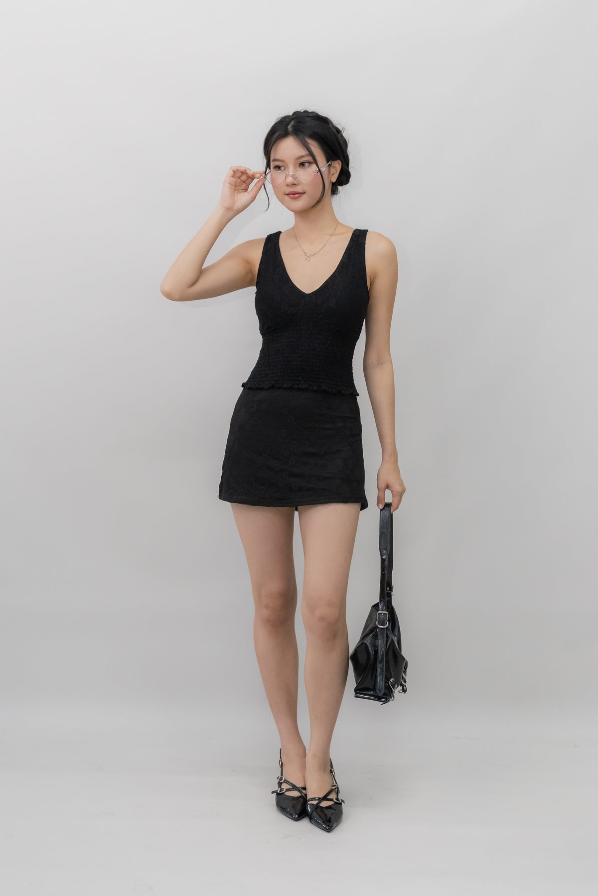 *PRELAUNCH* [CLOUD MESH] Dewy Mini Skort Lace Version