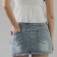Miki Structured Denim Mini Skorts