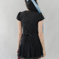 Elise Lace Trim Padded Cap Sleeves Top