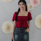 Kiara Flutter Sleeves Padded Babydoll Top