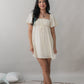 Kiara Flutter Sleeves Padded Babydoll Romper Dress