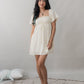 Kiara Flutter Sleeves Padded Babydoll Romper Dress