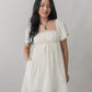 Kiara Flutter Sleeves Padded Babydoll Romper Dress