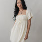 Kiara Flutter Sleeves Padded Babydoll Romper Dress