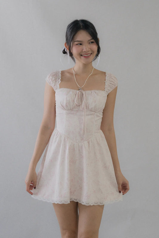 Nikita Padded Lace Trim Romper Dress