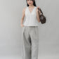 Evelyn Pintuck Lace Trim Padded Vest Top