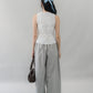 Evelyn Pintuck Lace Trim Padded Vest Top