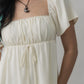 Kiara Flutter Sleeves Padded Babydoll Romper Dress
