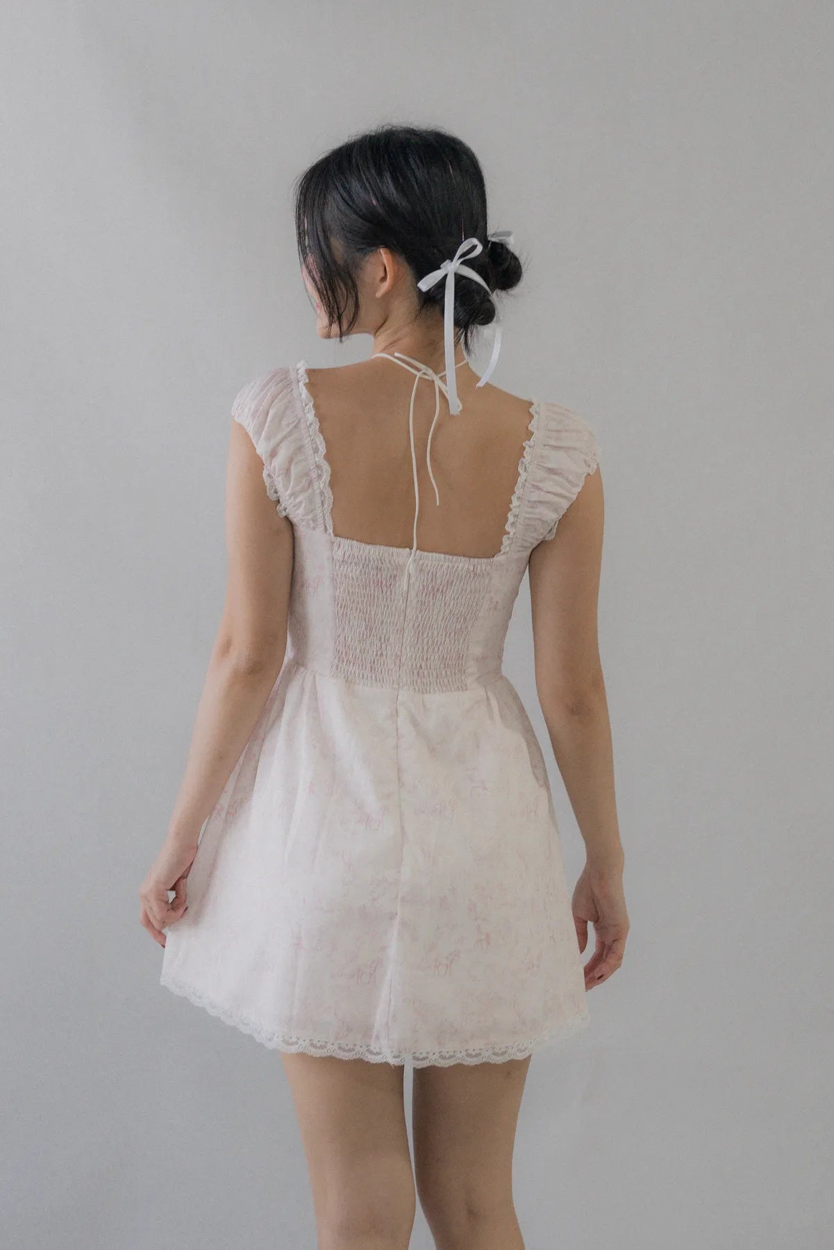 Nikita Padded Lace Trim Romper Dress