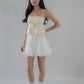 Kiara Lace Trim Ribbon Padded Babydoll Top
