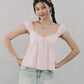 [BO EARLY OCT] Polly Contrast Trim Padded Sleeved Top