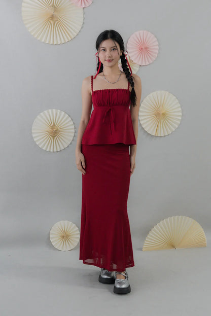 Bradley Fishtail Maxi Soft Mesh Skirt