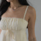 Kiara Lace Trim Ribbon Padded Babydoll Top