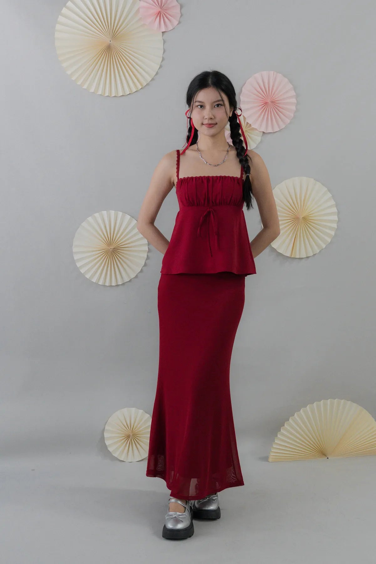 Bradley Fishtail Maxi Soft Mesh Skirt