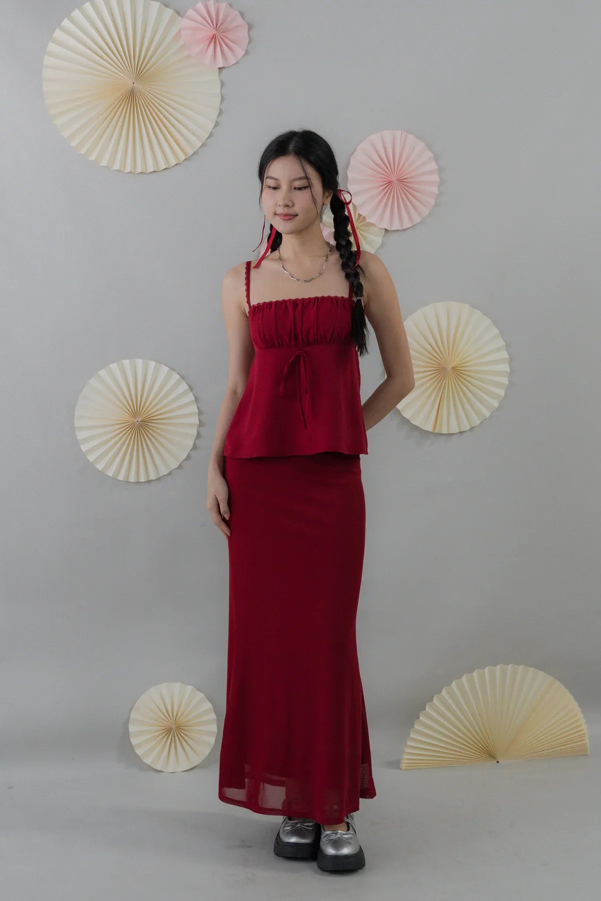 Bradley Fishtail Maxi Soft Mesh Skirt