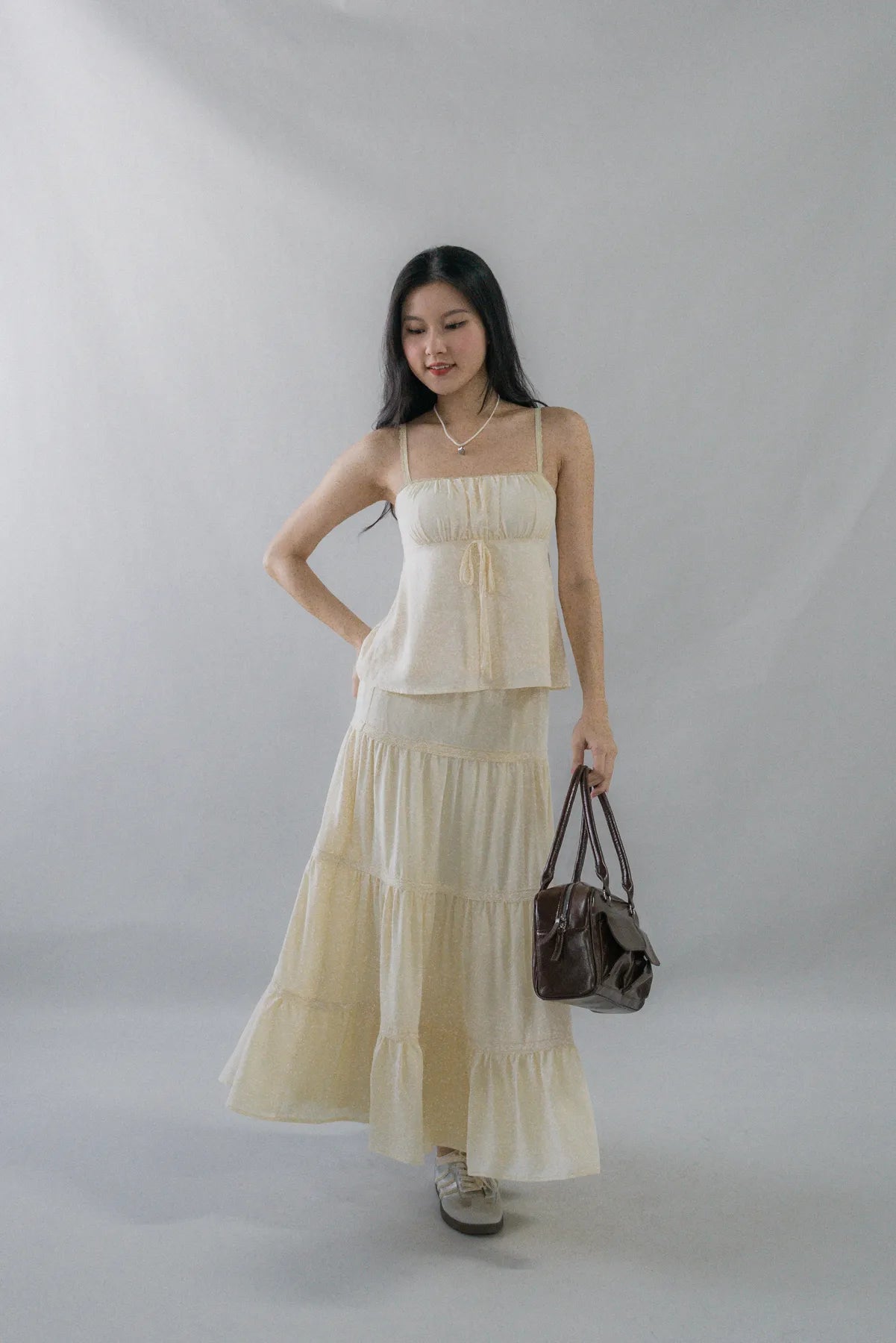 Eden Long Tiered Lace Skirt