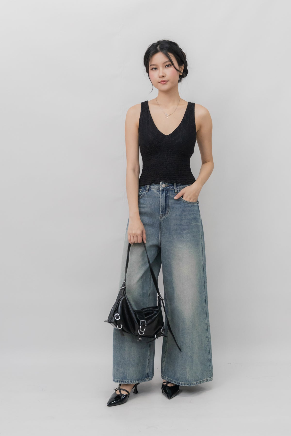 *PRELAUNCH* [CLOUD MESH] Angel Padded Smock Tank Top