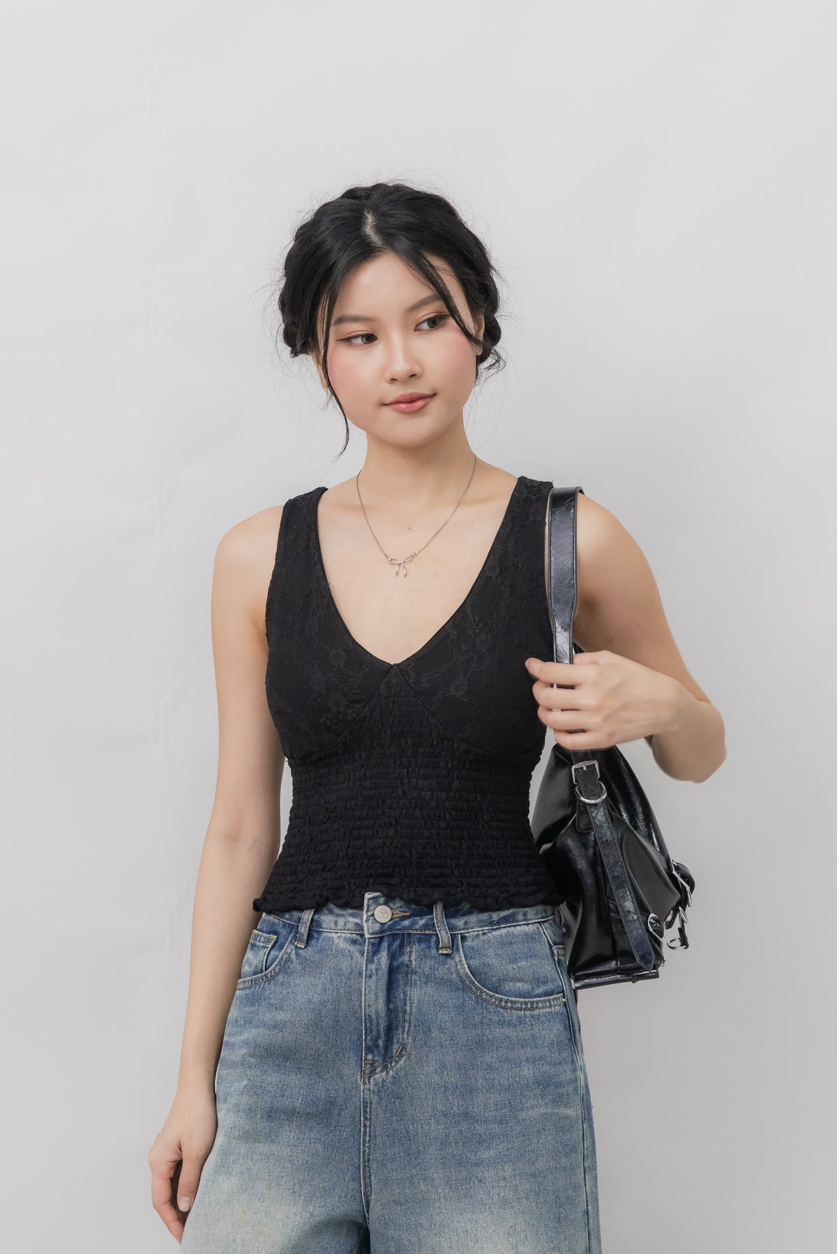 *PRELAUNCH* [CLOUD MESH] Angel Padded Smock Tank Top
