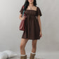 Kiara Flutter Sleeves Padded Babydoll Romper Dress