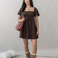 Kiara Flutter Sleeves Padded Babydoll Romper Dress