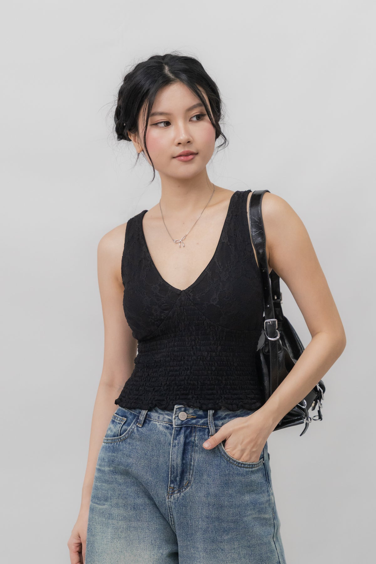*PRELAUNCH* [CLOUD MESH] Angel Padded Smock Tank Top