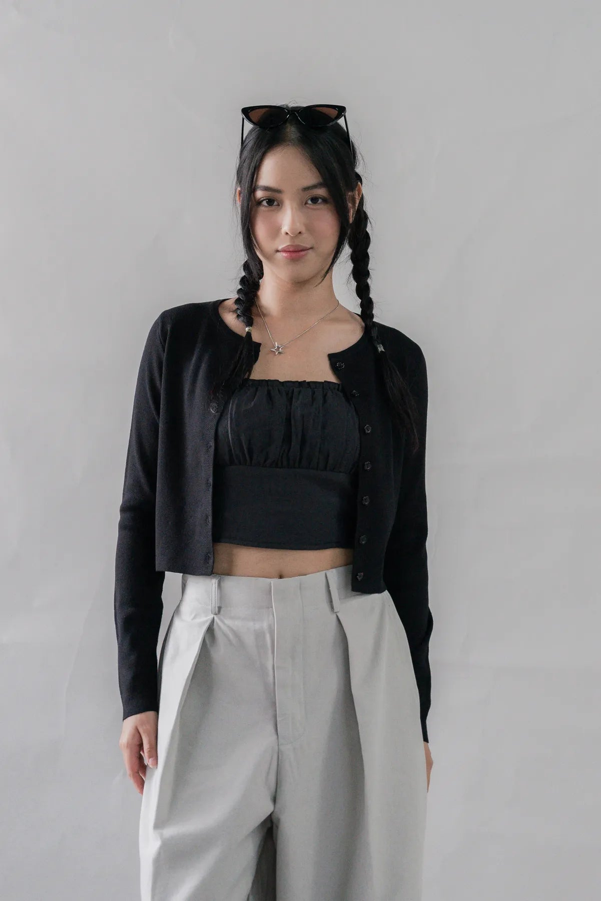 Mindy Flower Button Cardigan