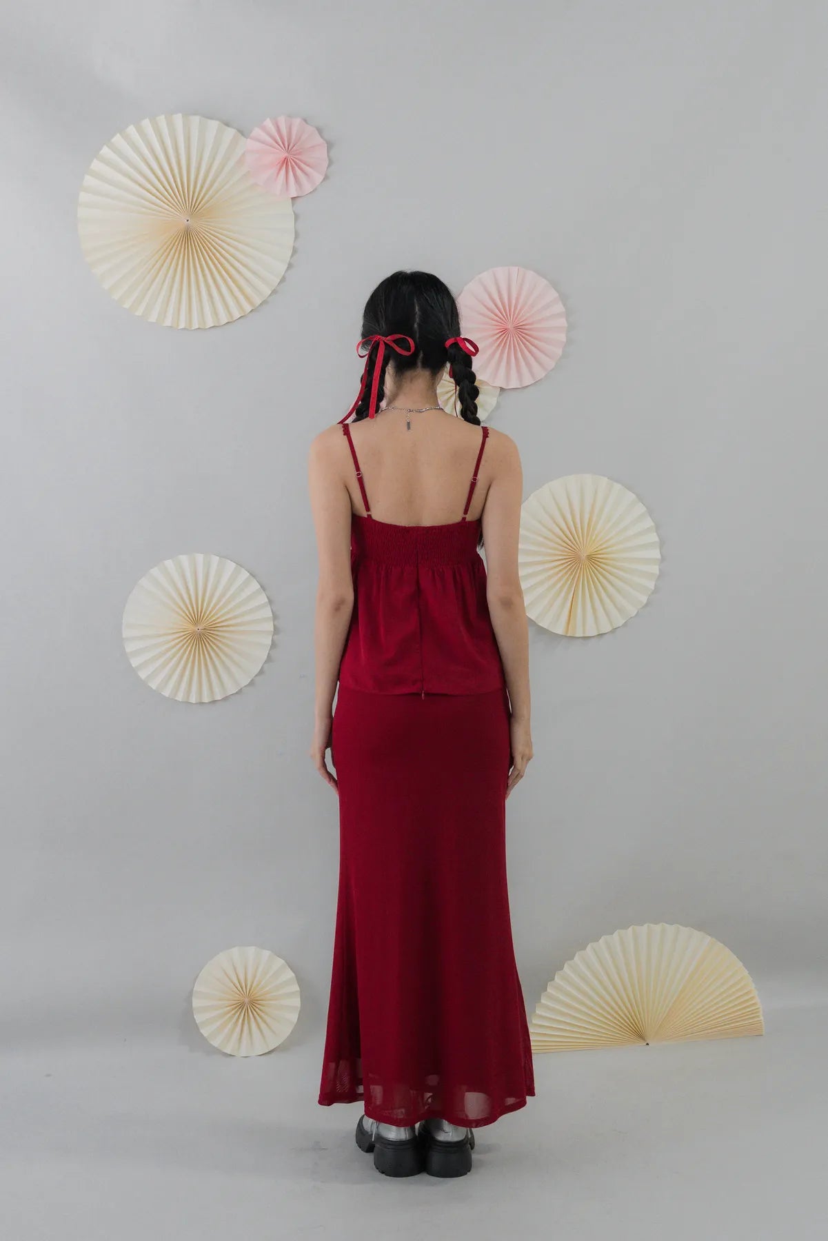 Bradley Fishtail Maxi Soft Mesh Skirt