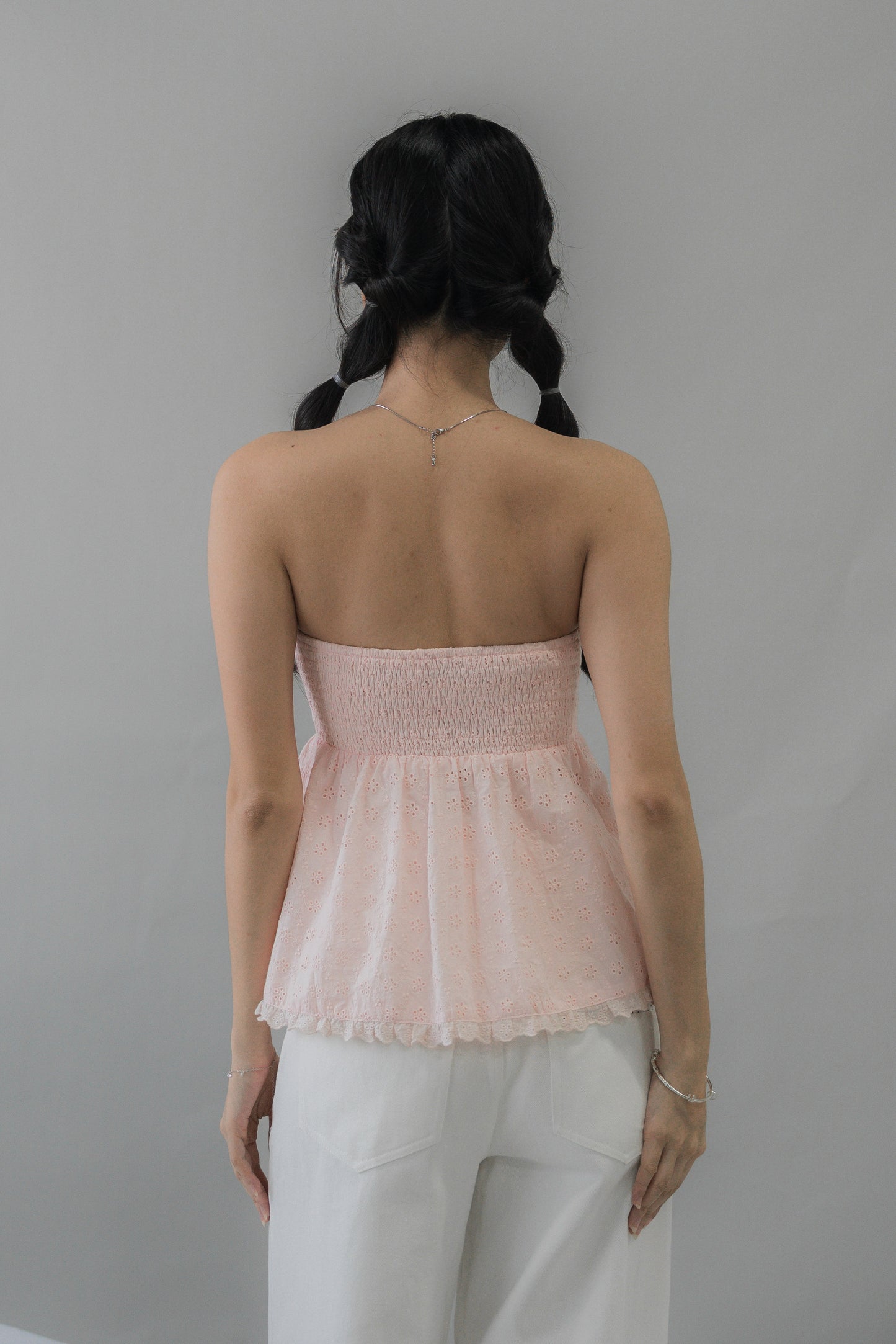 Jolyn Eyelet Babydoll Padded Top