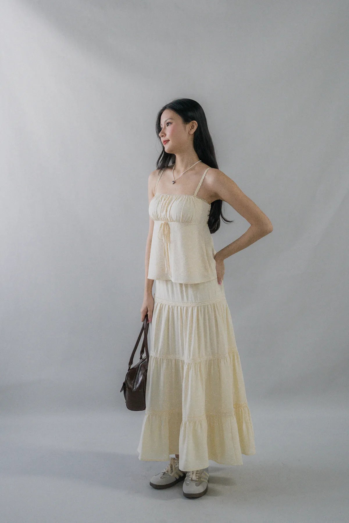 Eden Long Tiered Lace Skirt