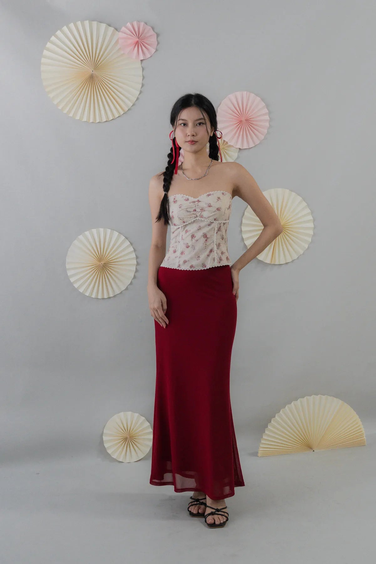 Bradley Fishtail Maxi Soft Mesh Skirt