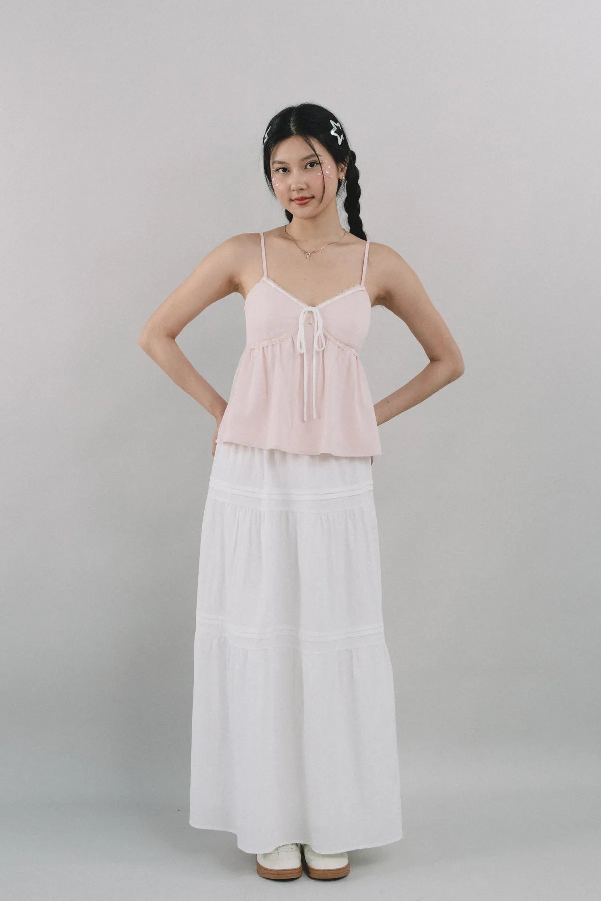 Polly Contrast Trim Padded Sleeveless Top