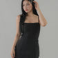 Bernadette Tiered Hem Padded Mini Dress