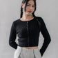 Mindy Flower Button Cardigan