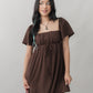 Kiara Flutter Sleeves Padded Babydoll Romper Dress