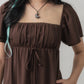 Kiara Flutter Sleeves Padded Babydoll Romper Dress