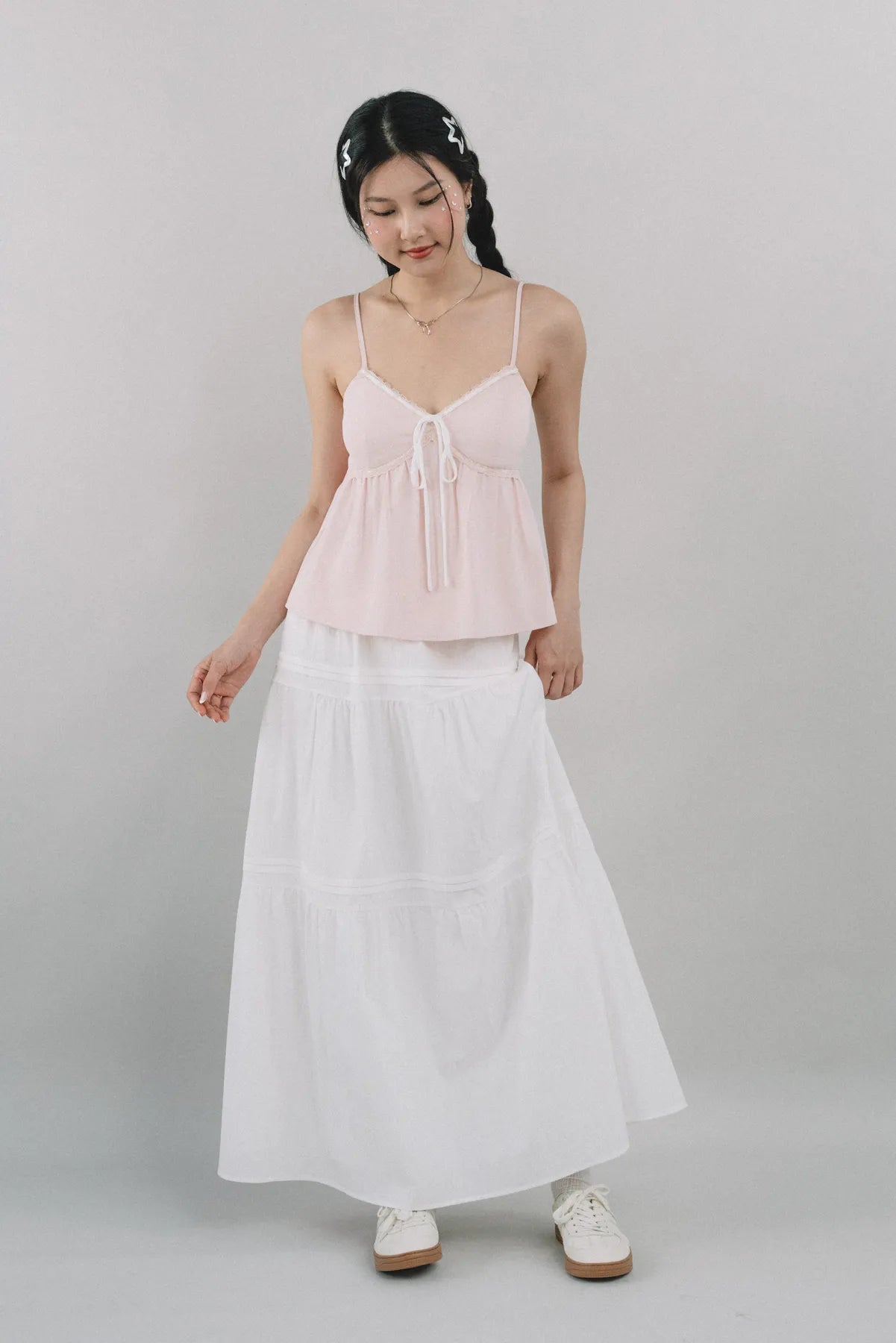 Polly Contrast Trim Padded Sleeveless Top