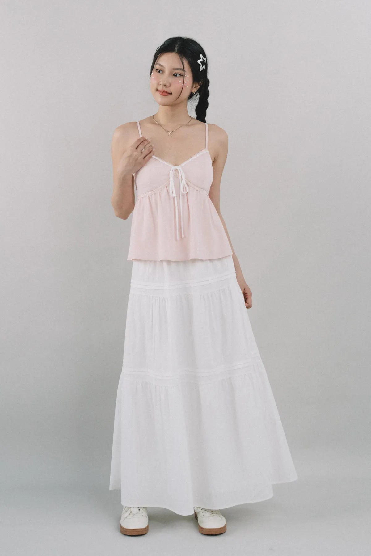 Polly Contrast Trim Padded Sleeveless Top