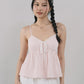 Polly Contrast Trim Padded Sleeveless Top