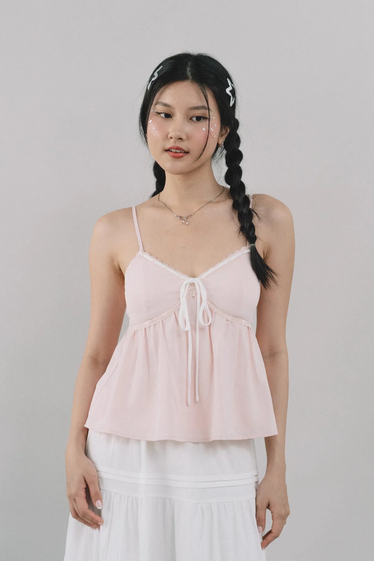 Polly Contrast Trim Padded Sleeveless Top