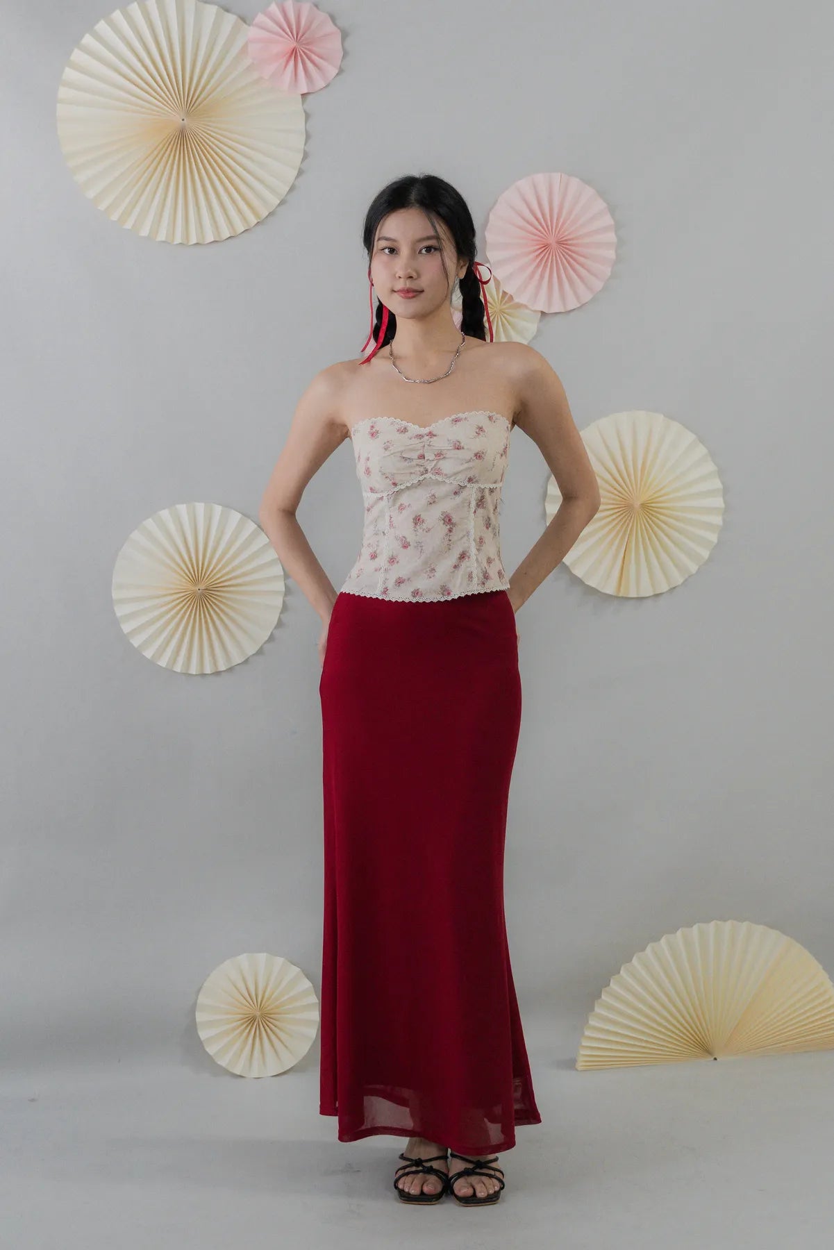 Bradley Fishtail Maxi Soft Mesh Skirt