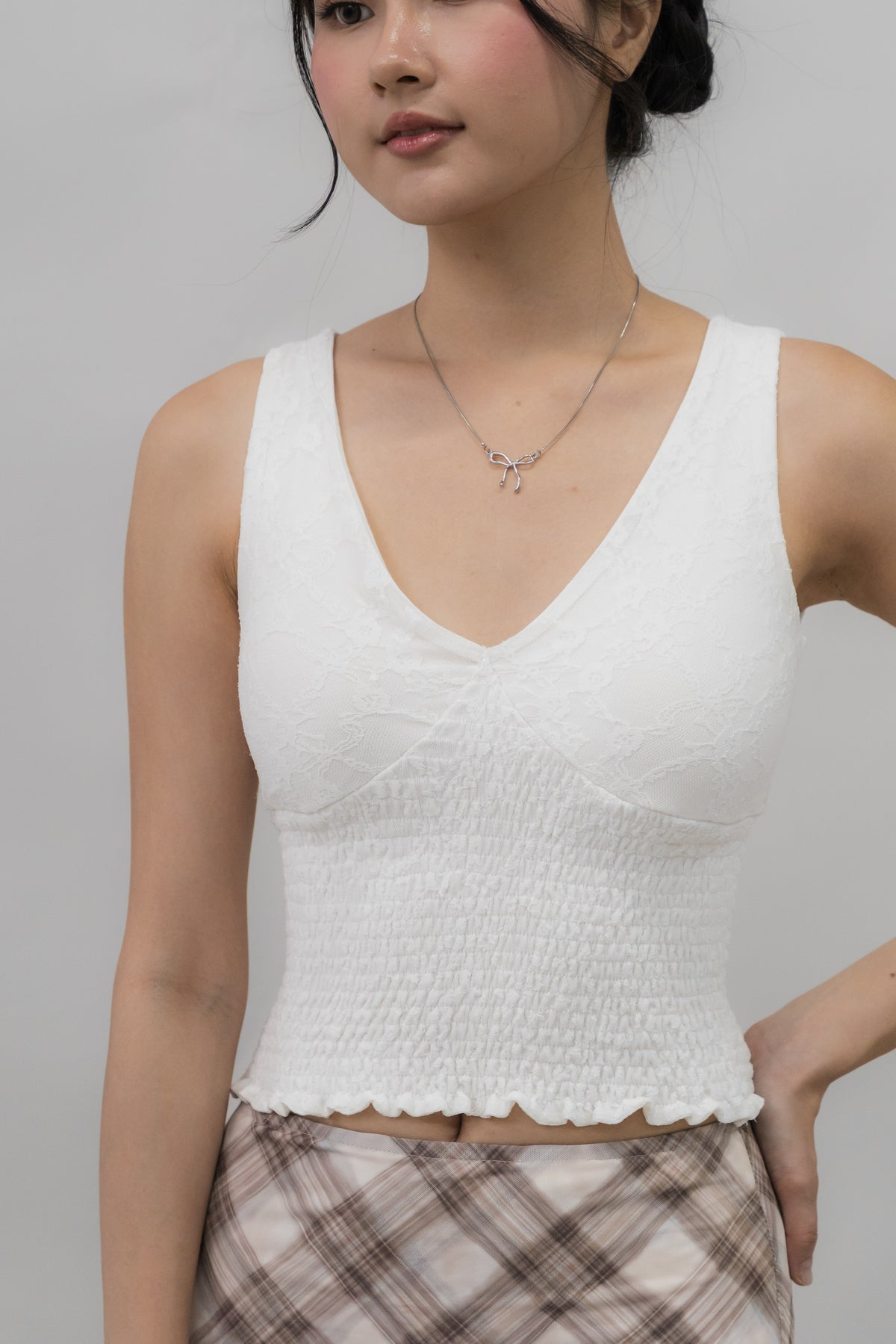 *PRELAUNCH* [CLOUD MESH] Angel Padded Smock Tank Top