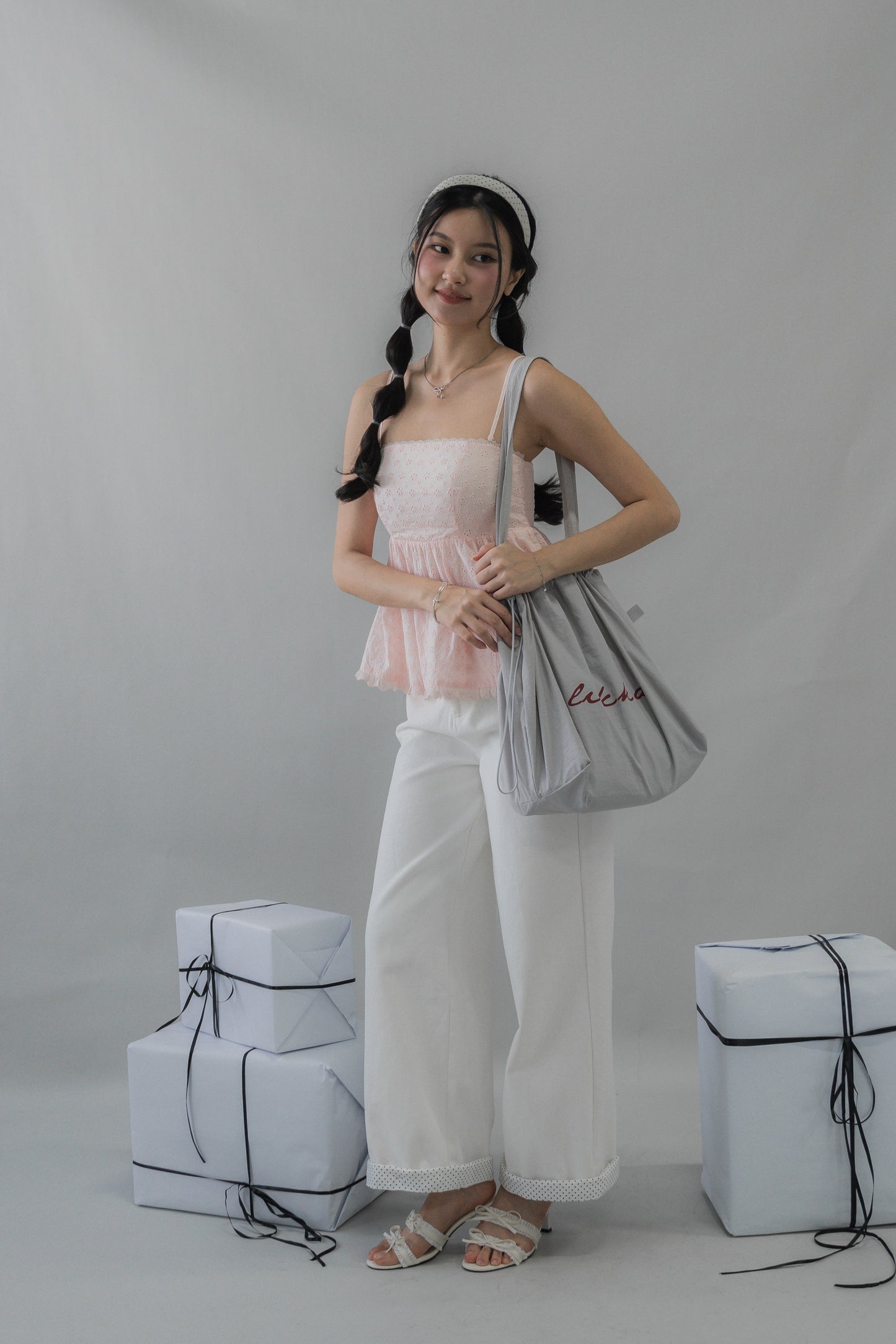 Jolyn Eyelet Babydoll Padded Top