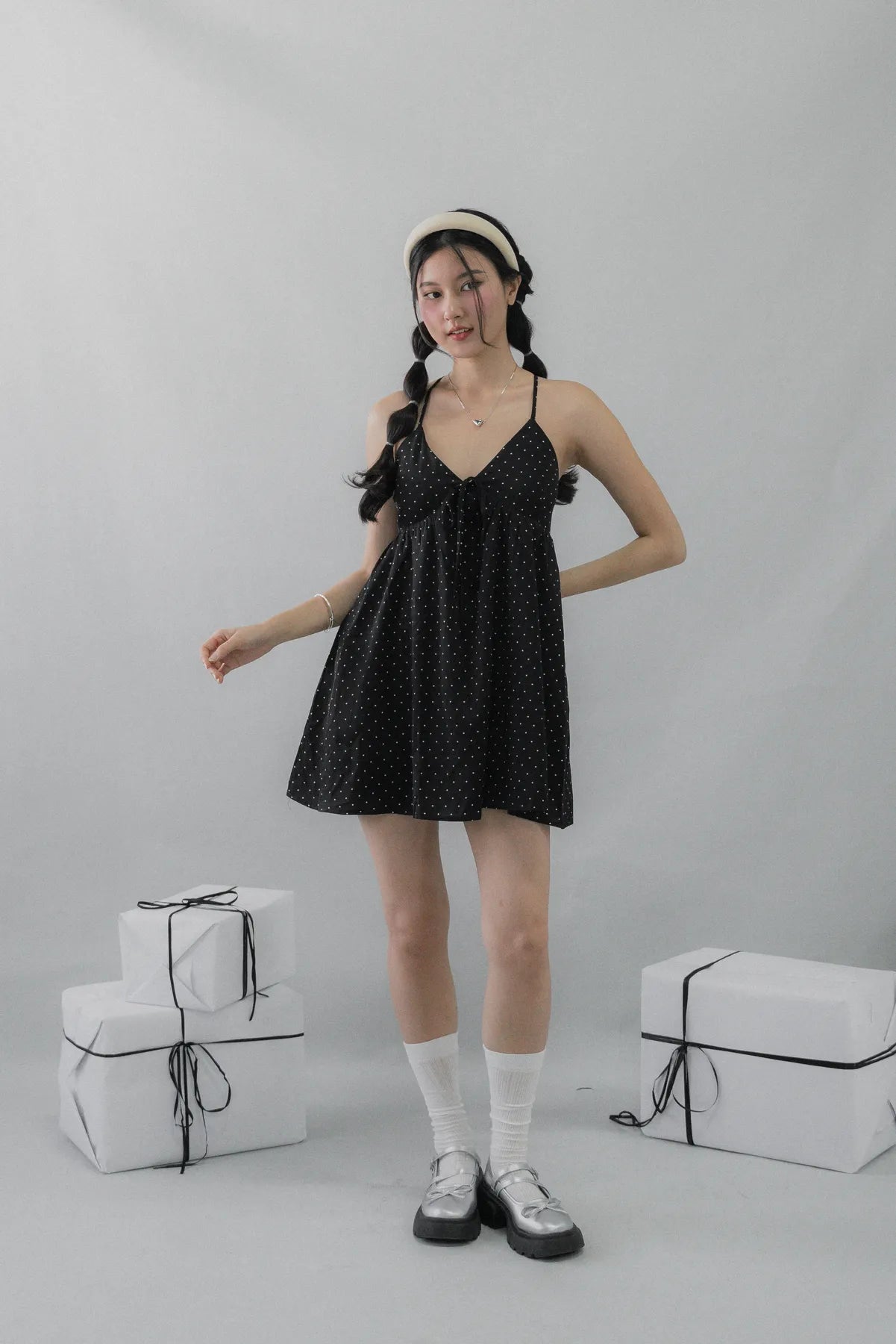 *RESTOCK* Primrose Polka Dot Babydoll Padded Dress