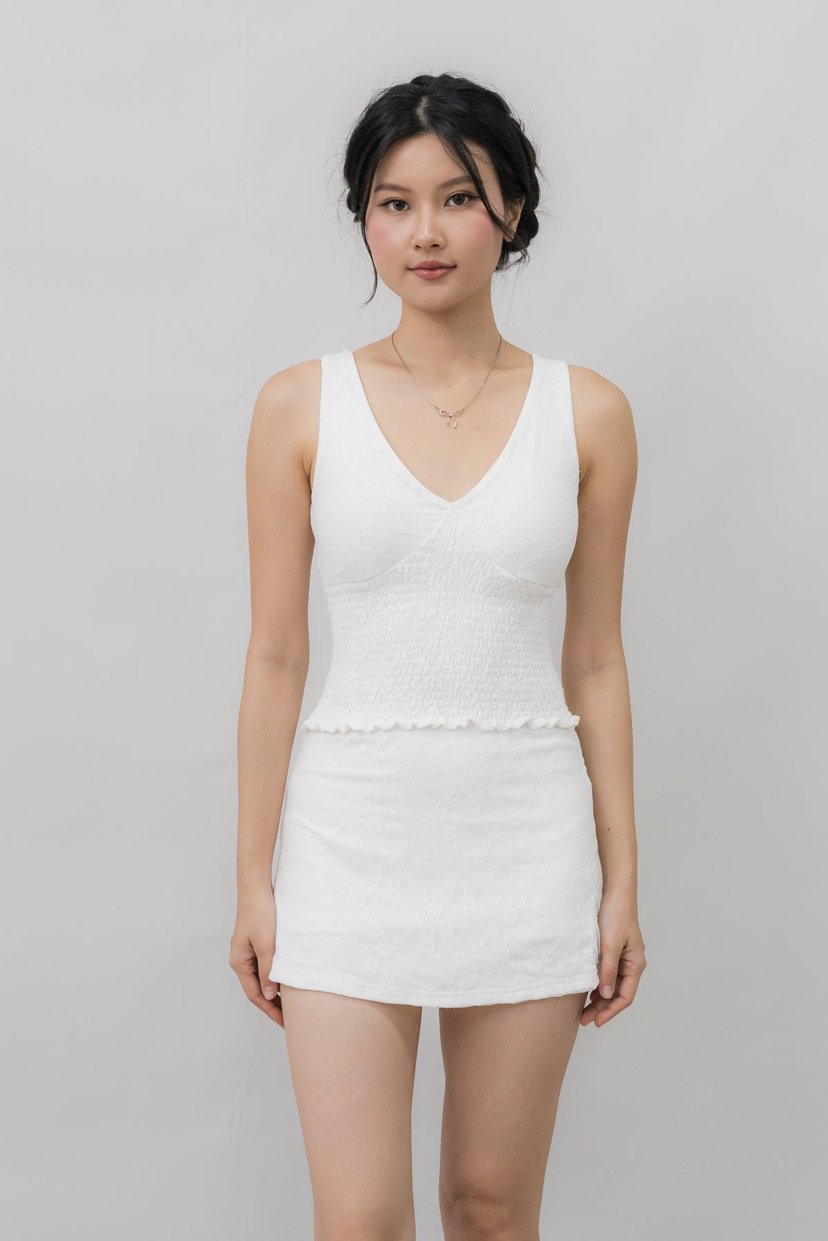 *PRELAUNCH* [CLOUD MESH] Dewy Mini Skort Lace Version