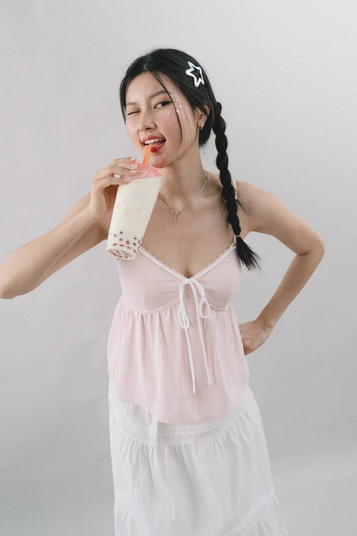 Polly Contrast Trim Padded Sleeveless Top